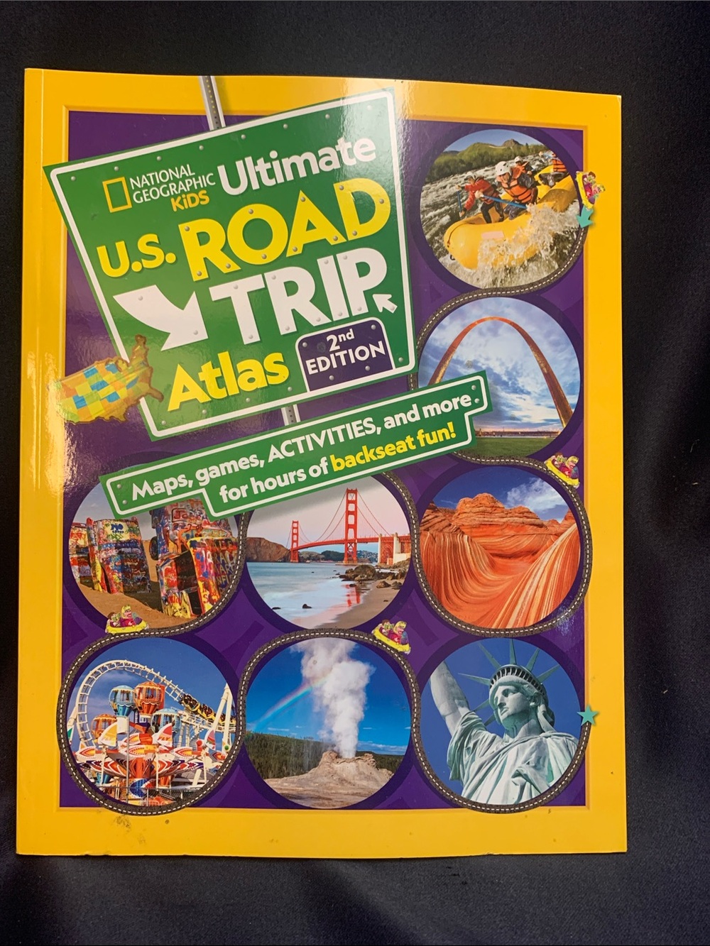 National Geographic Kids U.S. Road Trip Atlas - Yellow & Purple Cover